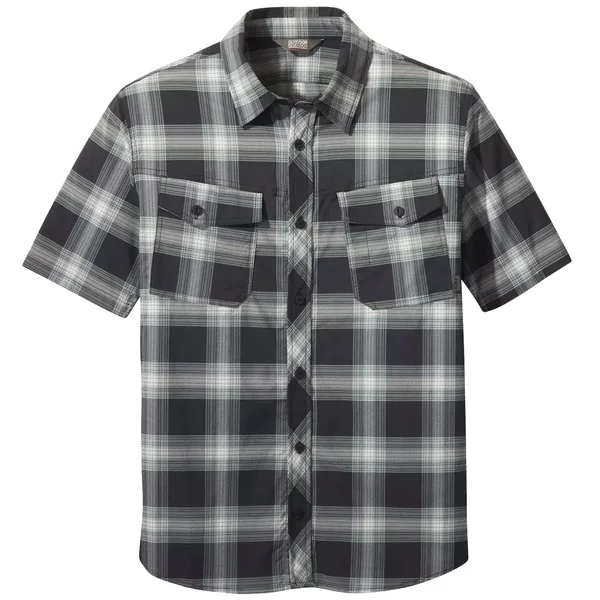 Outdoor Research Men's Wanderer S/S Shirt, M, Black Plaid
