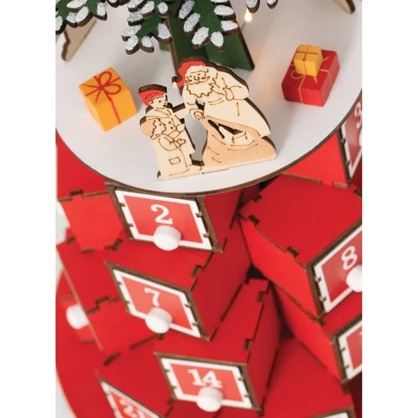 Sullivans Tree Advent Calendar 15x22H Red