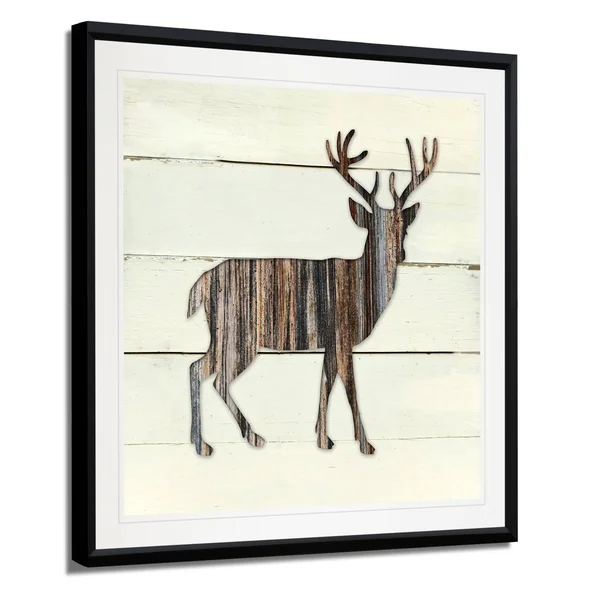 Woodland Deer -Framed Giclee Print - 24x24