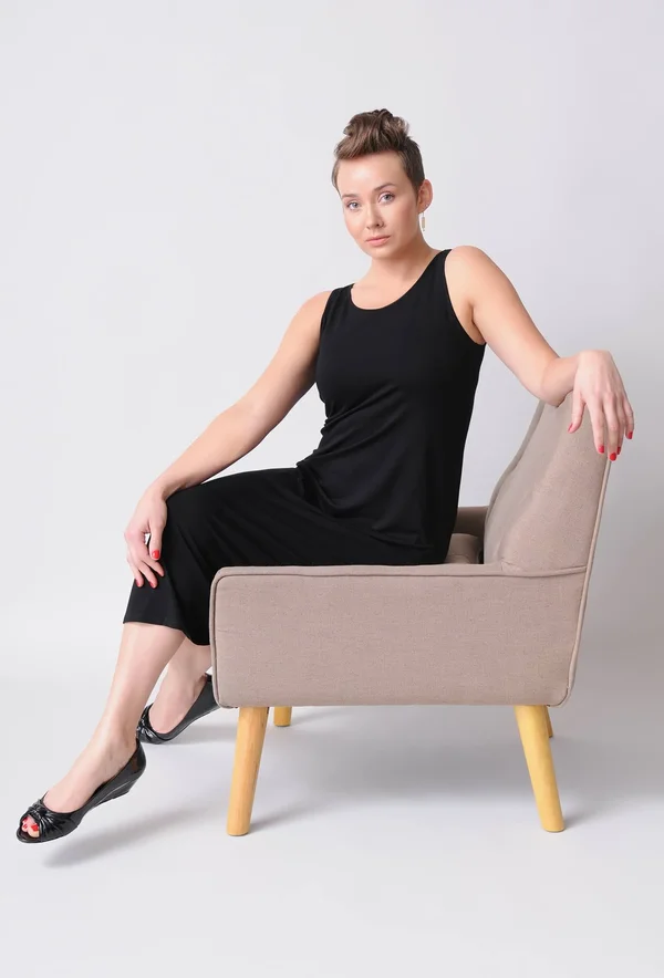 Eileen Fisher Women's Scoop Neck Dress - Black - M