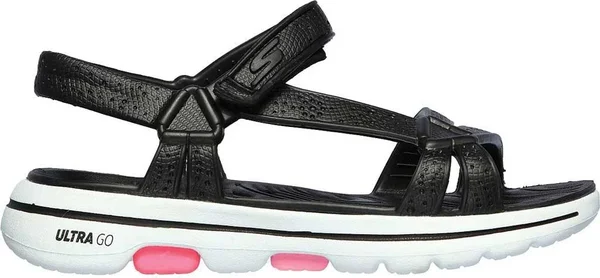 Skechers Women's Cali Gear GOwalk 5 Tahiti Walking Sandal - Black/White
