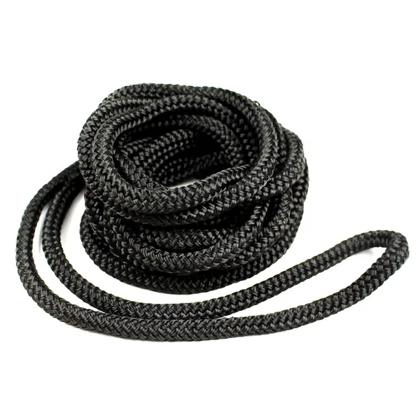 3/8x22 x 20& Double-Braided Nylon Dock Line - Black - 4 Pack