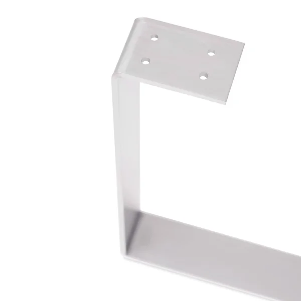 Standard Duty U-Shape Flat Bar Table Leg & Bench Base (Sold Separately) - White - 10x22 - 16x22 Height - 0.25x22 Thick Metal