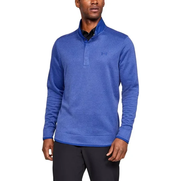 Under Armour Men's Storm Sweaterfleece Heather Snap Mock - Blue XXL