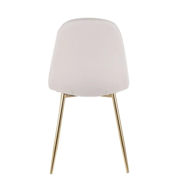 Pebble Chair - Set of 2 - Gold Steel - Cream Velvet