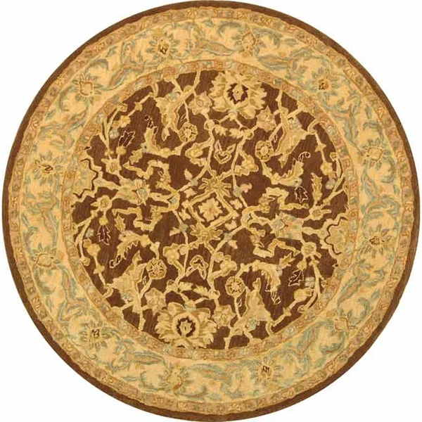 Safavieh Anatolia Brown/Tan Area Rug; Round 4&