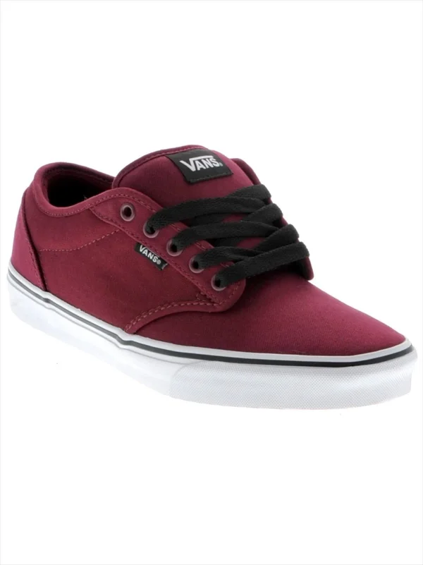 Vans Men's Atwood (Canvas) Skate Shoe oxblood/white