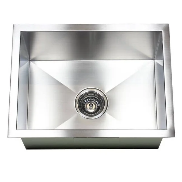 15-inch Stainless Steel 16 Gauge Zero Radius Single Bowl Kitchen Island Bar Undermount Sink