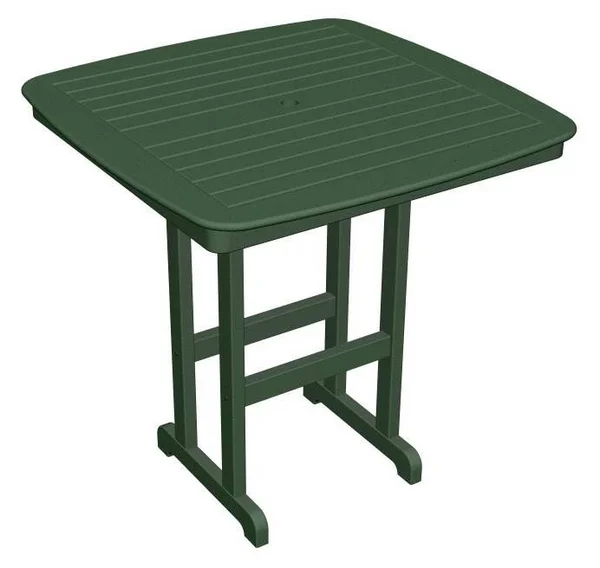 POLYWOOD Nautical Bar Table; Green