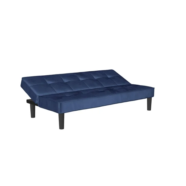 RealRooms Tyler Futon Convertible Couch - Blue Velvet