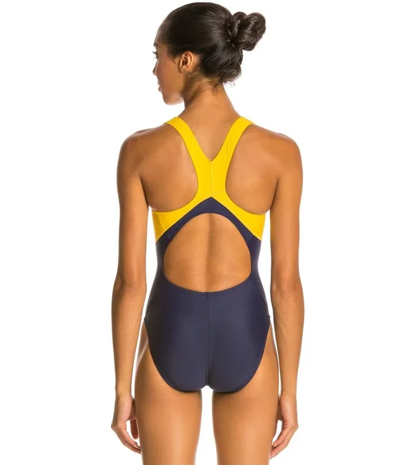TYR MALIT1A Women's Alliance T-Splice Maxfit Swimsuit - Navy/Gold, 34
