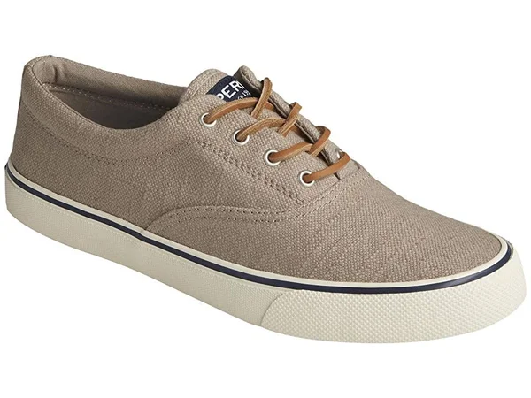 Men's Sperry Striper II CVO Baja Linen Sneaker Taupe - Size 11M