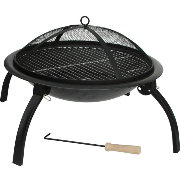 Fire Sense 29” Folding Fire Pit, Black