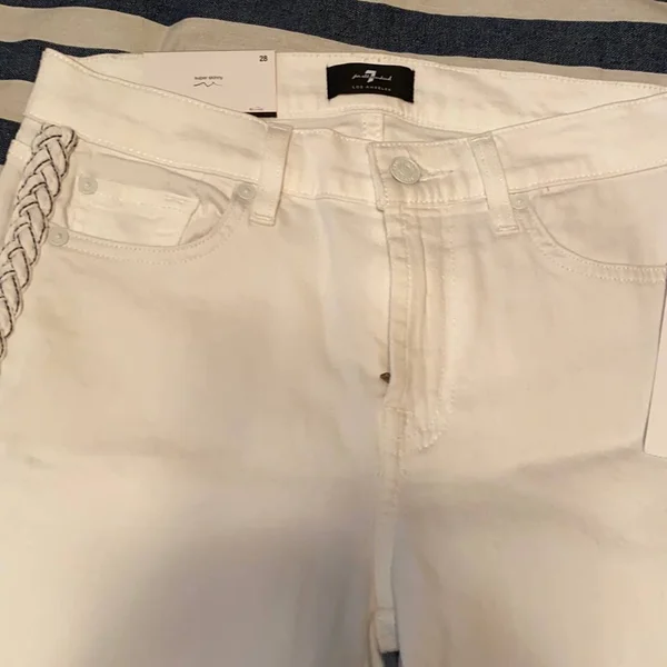 7-For-All-Mankind The Ankle Skinny in Clean White Clean White, 28