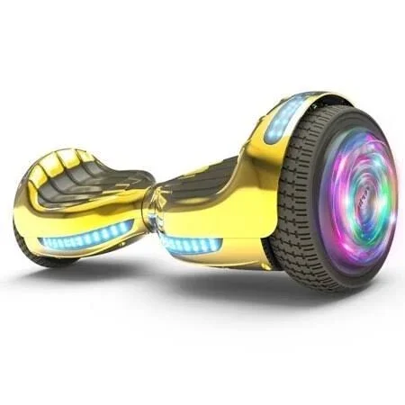 Ul2272 Certified Bluetooth Top LED 6.5 inch Hoverboard Two Wheel Self Balancing Scooter Chrome Gold, Silver