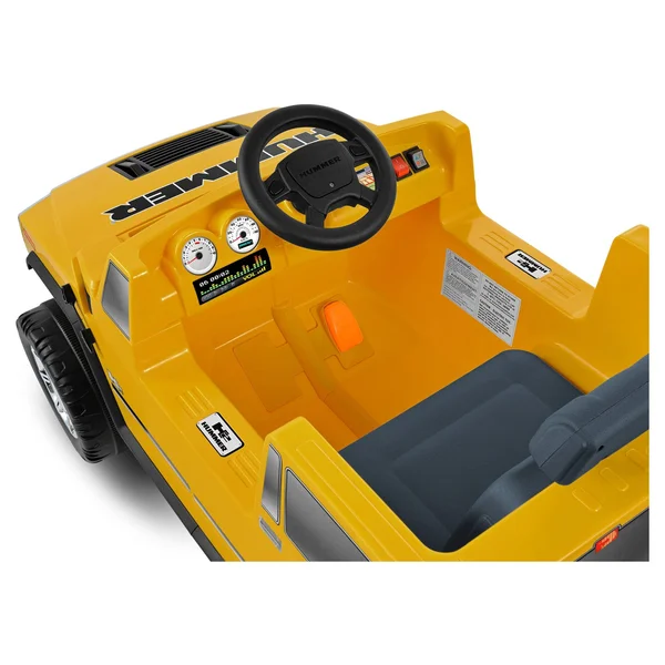 Kid Motorz 6V Hummer H2 Powered Ride-On - Yellow, 37 x 25 x 21