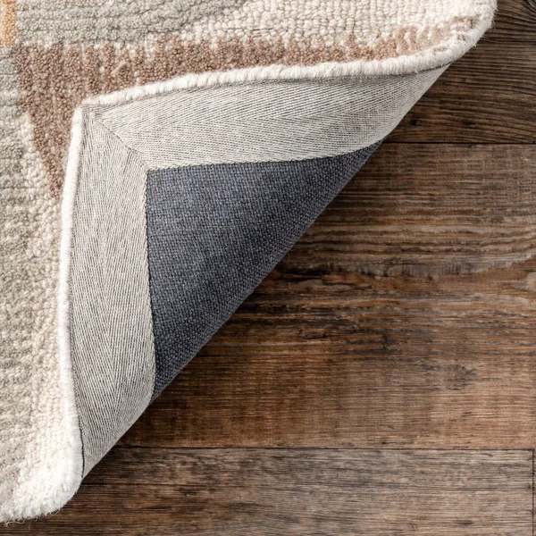 nuLOOM Liv Hand Tufted Wool Geometric Area Rug - 5' x 8' - Beige