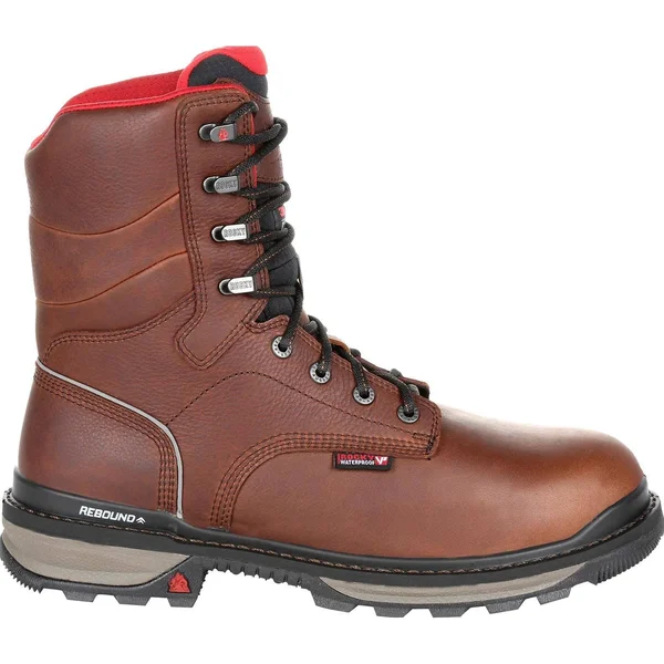 Men's Brown Rocky Rams Horn 800G Insulated Waterproof Work Boot Size 12