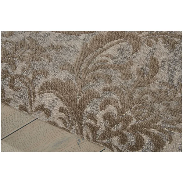 Nourison Damask DAS02 5& x 7& Grey Area Rug