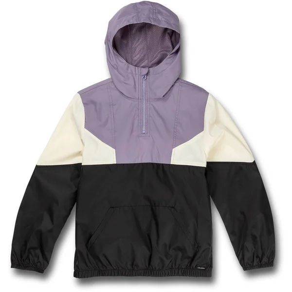 Volcom Girls Wind Stoned Windbreaker Jacket, Zine Purple - XL