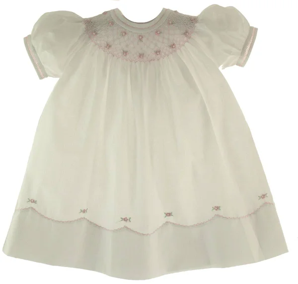 Feltman Brothers Girls White Smocked Bishop Dress with Pearls 9M