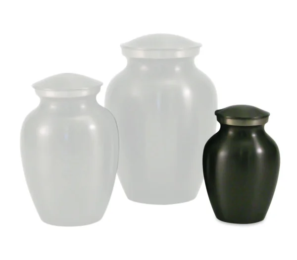 Petite Classic Slate Brass Cremation Urn - Engravable