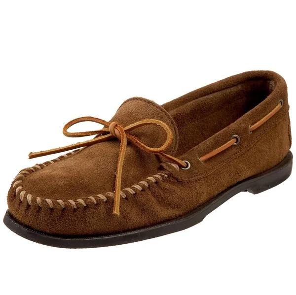Minnetonka Men's Camp Moccasin - Size: 15 M, Brown