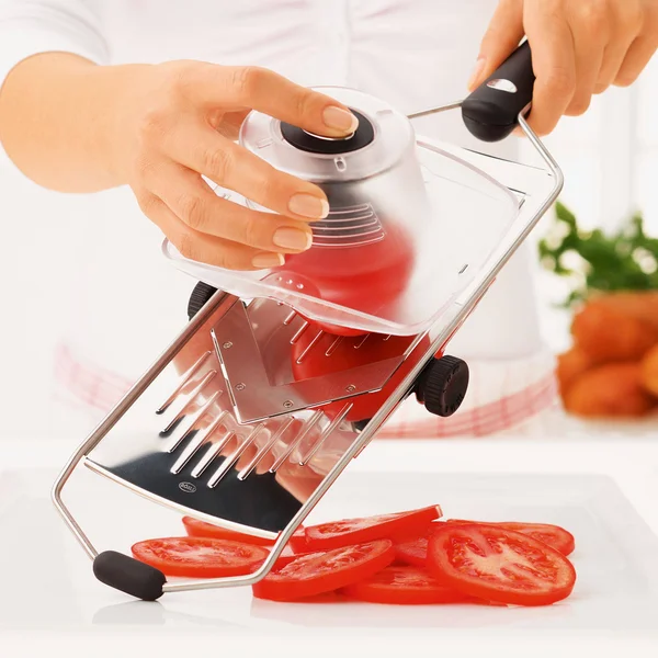 Rosle Adjustable V-Slicer with Vegetable Grip Stainless Steel