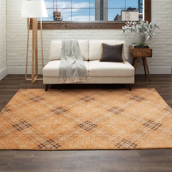 Mohawk Home Russell Charcoal 4 ft. x 6 ft. Plaid Area Rug, Grey