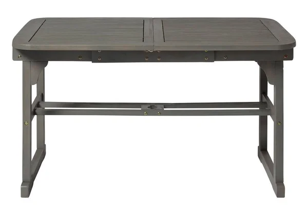 Extendable Outdoor Wood Patio Dining Table - Grey Wash - Gray