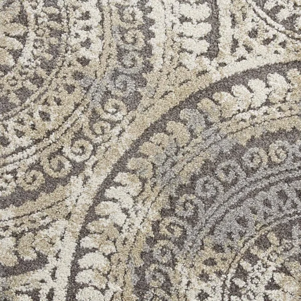 StyleWell Spiral Medallion Gray 7 ft. x 9 ft. Geometric Area Rug