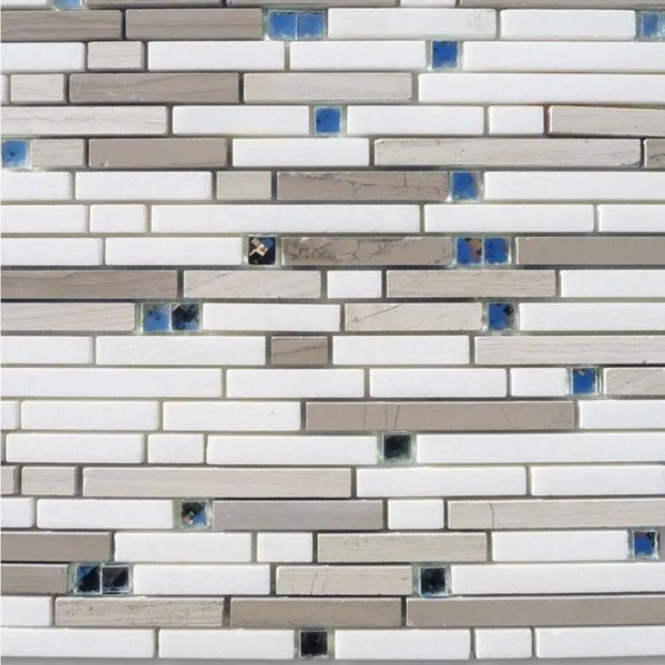 Fable Random Sized Marble Mosaic Tile in The Woodsman Ivy Hill Tile