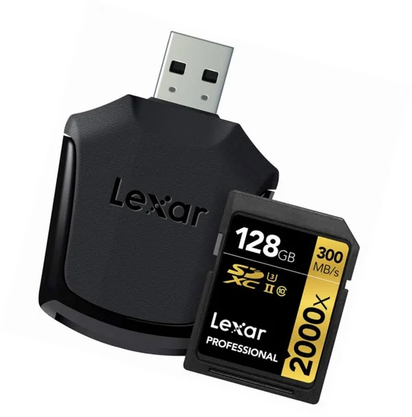 Lexar 128GB Professional 2000X UHS-II U3 SDXC Memory Card