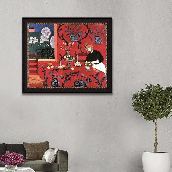 Harmony in Red by Henri Matisse Giclee Print Oil Painting Black Frame Size 30x22 x 25x22 - Plastic - 30 x 25