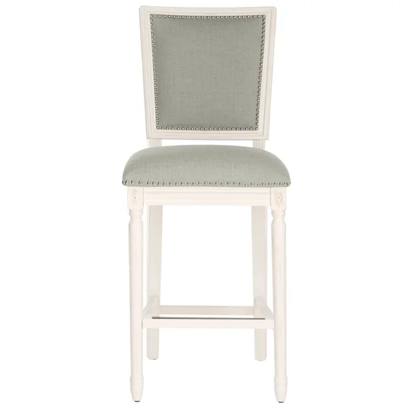 Safavieh Buchanan Rectangle Bar Stool (Set of 2) - Light Grey/Cream