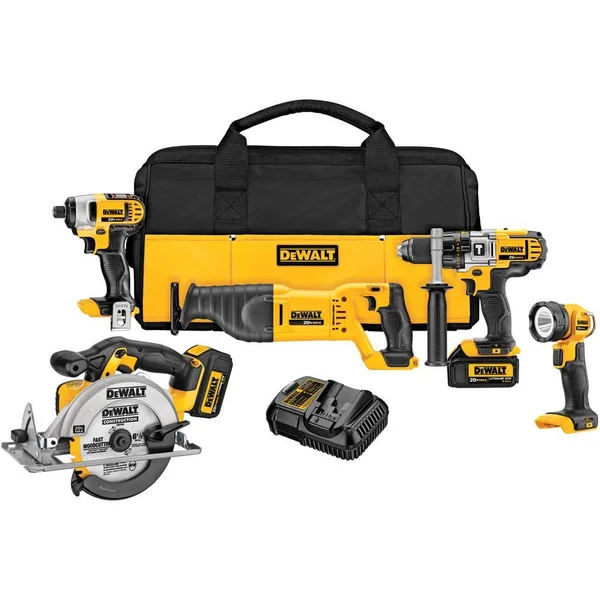 DeWalt DCK590L2R 20V Max 3.0 Ah Cordless Lithium-Ion 5-Tool Combo Kit