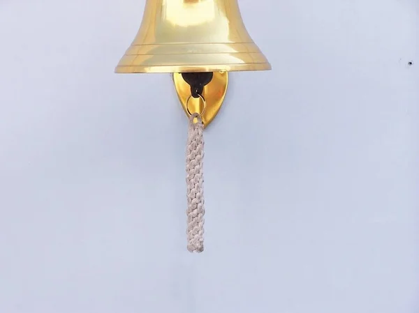 Brass Plated Hanging Harbor Bell 7x22