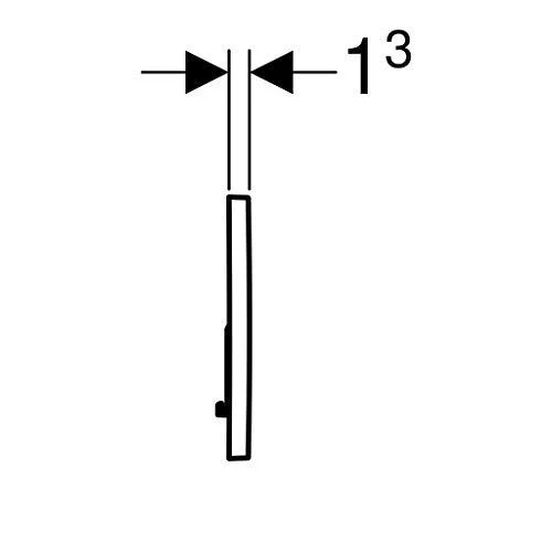 Geberit 115.770 Sigma 01 Dual-Flush Actuator PLATE - Matte Chrome