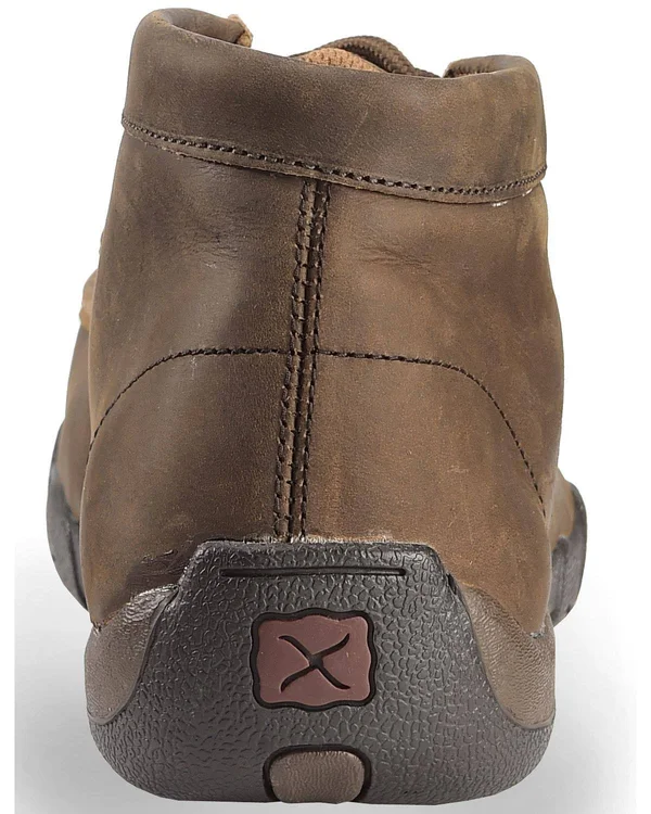 Twisted x Men's MDMST01 Safety Toe Driving Moc, Distressed Saddle Leather