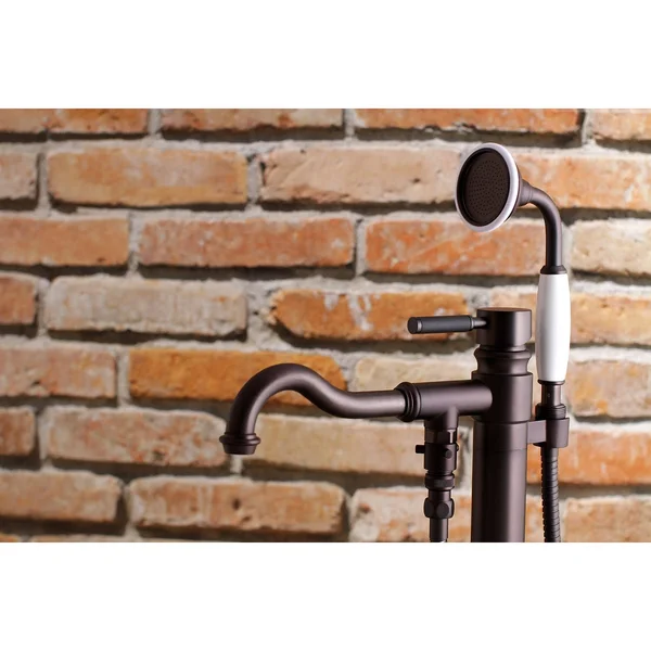 Kingston Brass KS7135DKL Kaiser Freestanding Tub Faucet with Hand Shower - Oil Rubbed Bronze