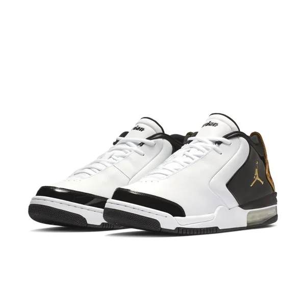 Jordan Air Big Fund Premium White Metallic Gold Black Mens Basketball Shoes, Men's, Size: 9.5