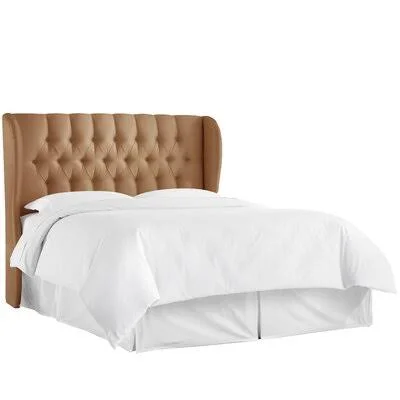 Abrego Tufted Wingback Headboard Willa Arlo Interiors Size: California King - Upholstery: Khaki