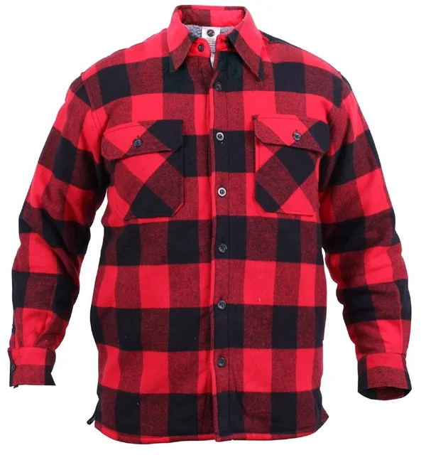 Rothco Extra Heavyweight Buffalo Plaid Sherpa Lined Flannel Shirts - Red