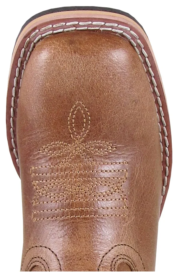 Smoky Mountain Boots Kid's Leroy Tan Leather Cowboy Boot