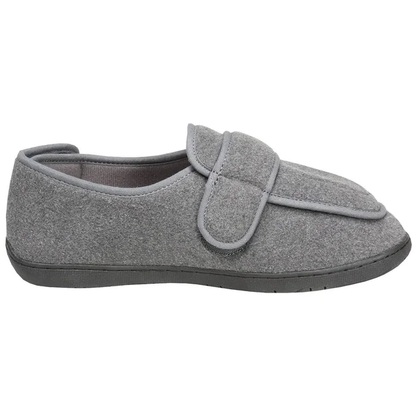 Foamtreads Men's Extra-Depth Wool Slippers for Swollen Feet, Size: 10, Gray