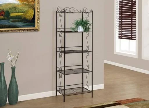 Bookcase - 71"H, Copper Metal Etagere