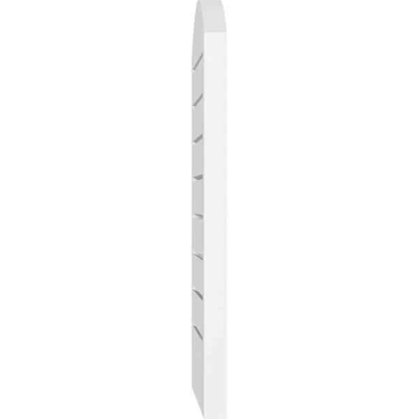 Ekena Millwork GVPAR18X1802SF 18x22W x 18x22H Arch Top Surface Mount PVC Gable Vent: Functional - w/ 2x22W x 1-1/2x22P Brickmould