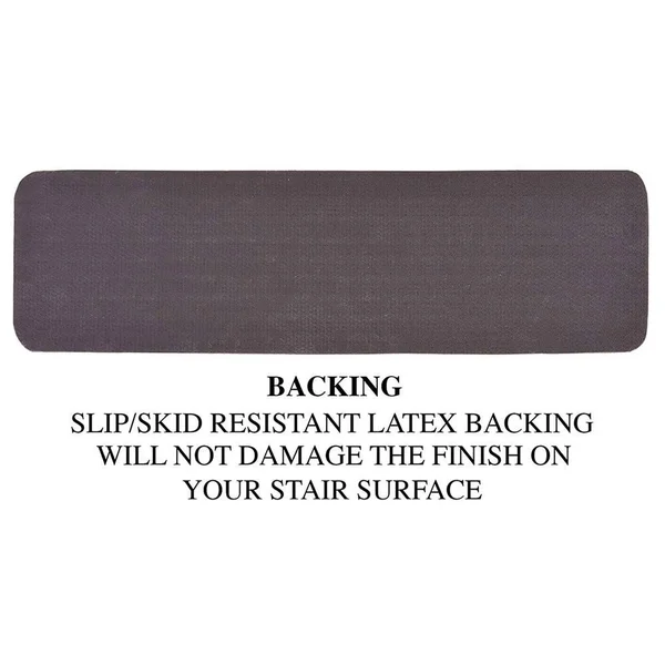 Purhome Inc Stair Treads Collection Charcoal Black 8 inch x 30 inch Indoor Skid Slip Resistant Carpet Stair Treads Set of 9, Bla