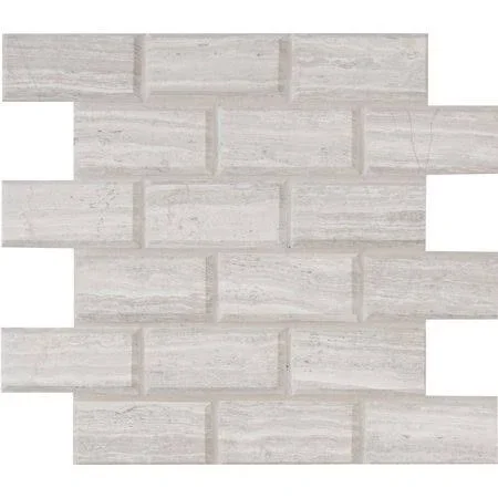 MSI 12 in. x 12 in. x 10 mm White Oak Honed Marble Mesh-Mounted Mosaic Tile (0.97 Sq. ft.)