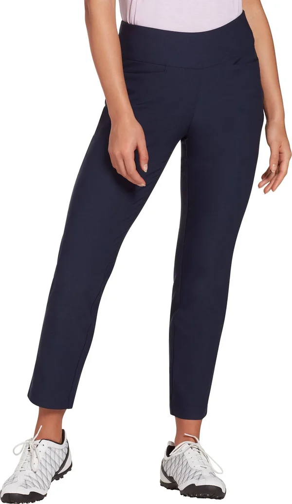 Lady Hagen Women's Tummy Control Pull-On Golf Pants - Large, Blue